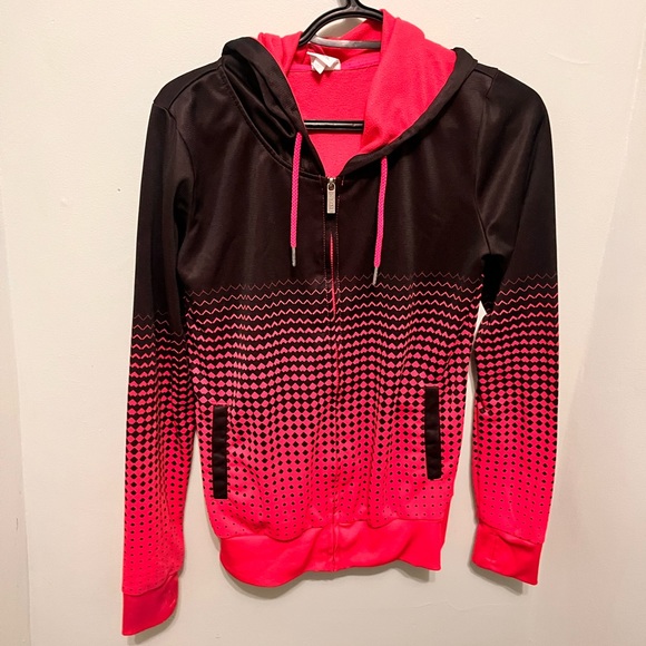Bench - Women’s Small - Pink and Black Zip-up Hoodie - 100% Polyester - - Picture 12 of 15